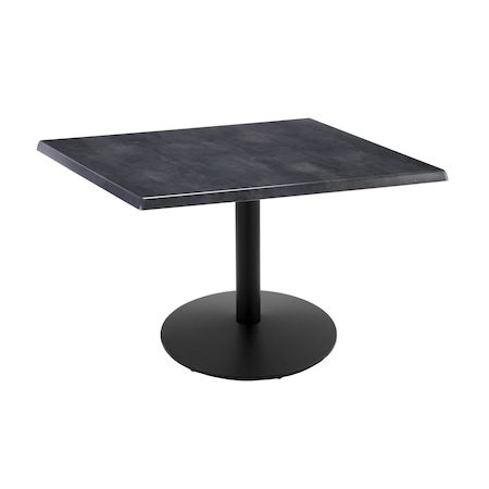 30 Tall In/Outdoor All-Season Table,36 X 36 Square Black Steel Top
